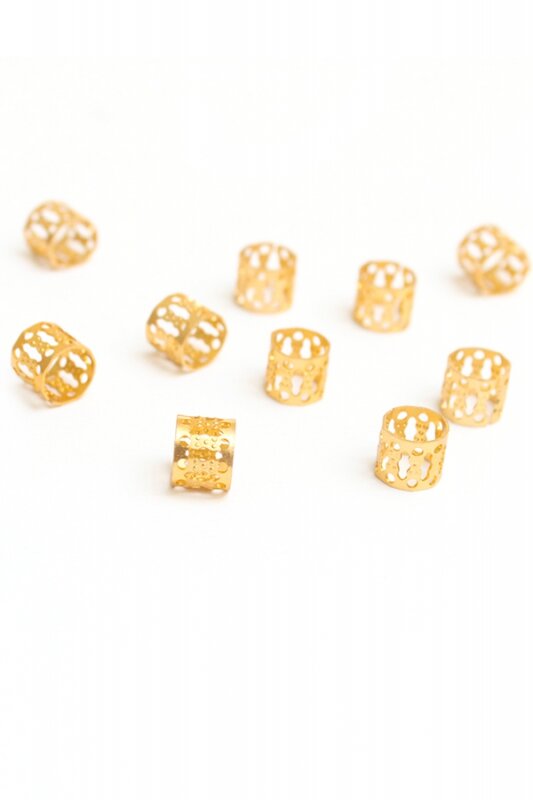 Hair jewel beads gold 