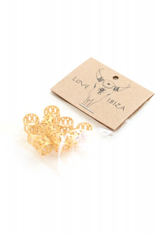 Hair jewel beads gold 