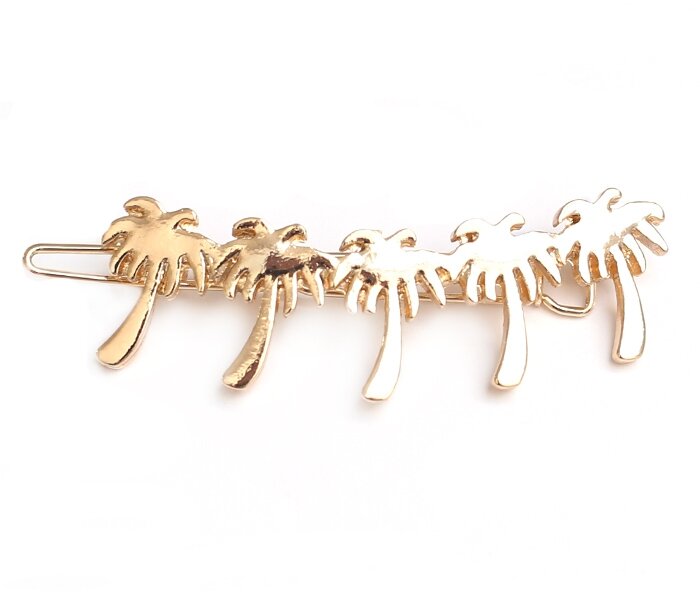 Palm hair clip gold