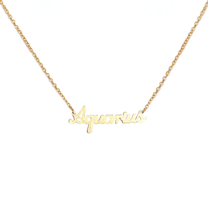 Gold necklace aquarius