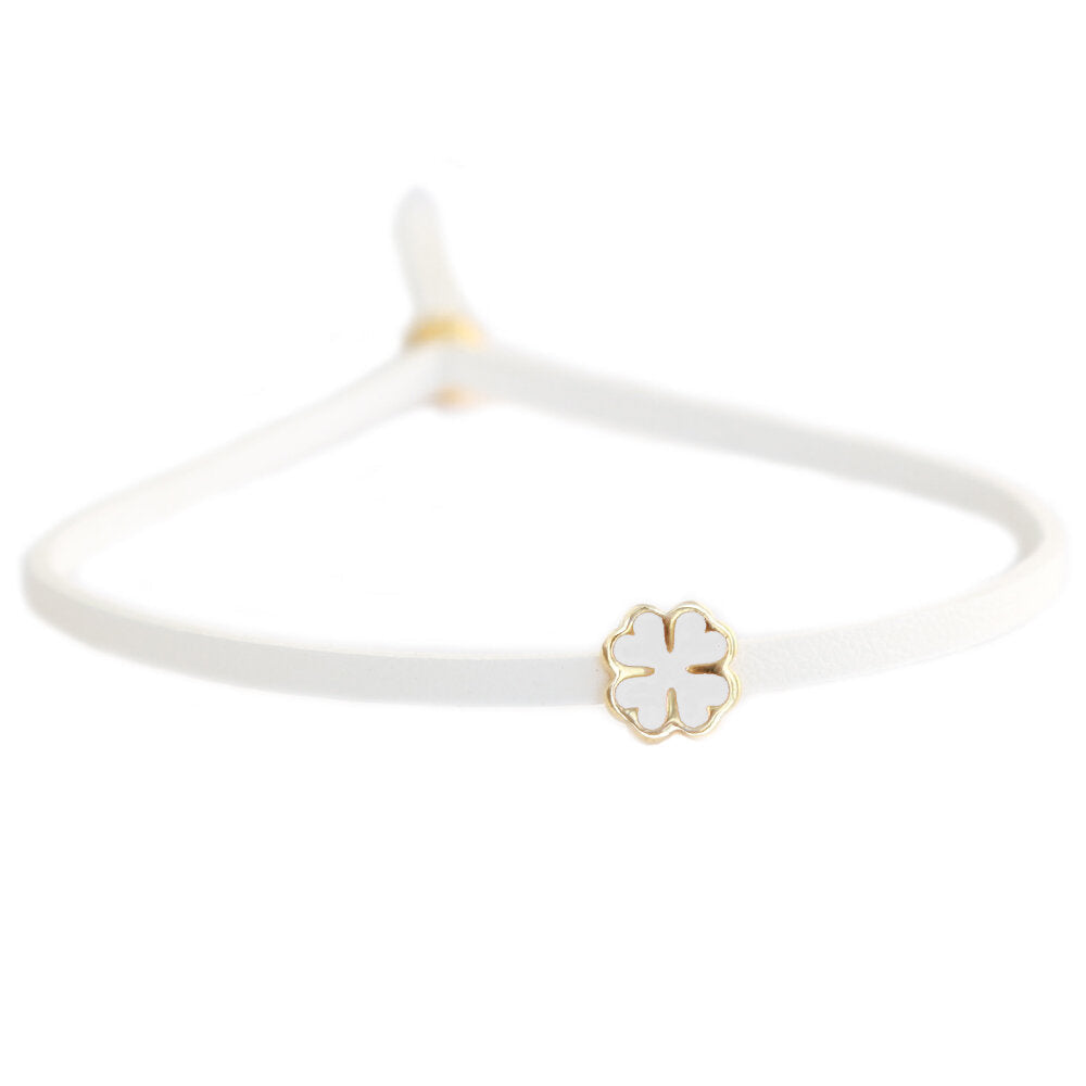 Bracelet clover white gold