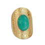 Ring Boho weiß Achat Gold