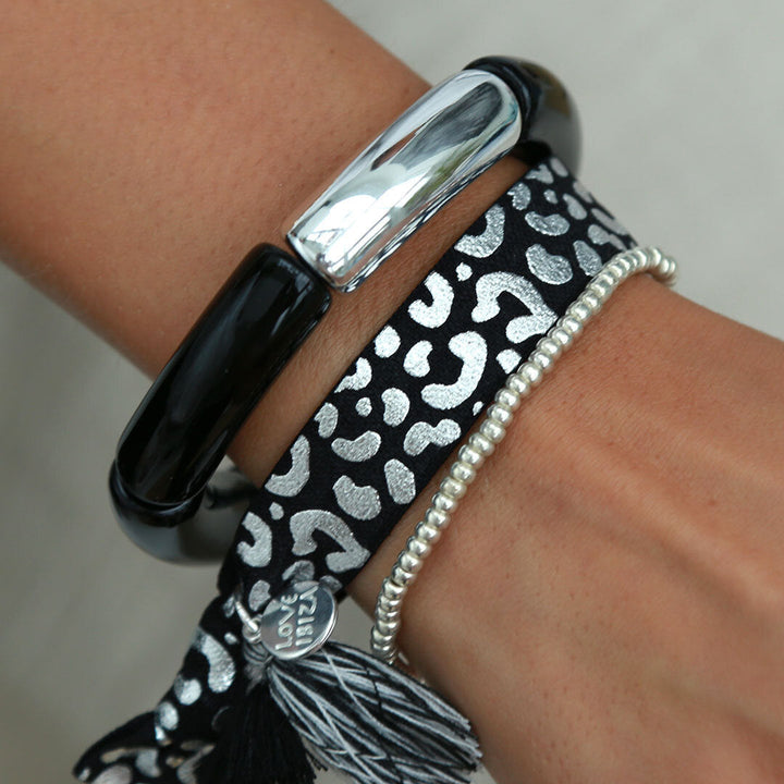 Bracelet penne black silver