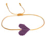 Bracelet coeur lilas