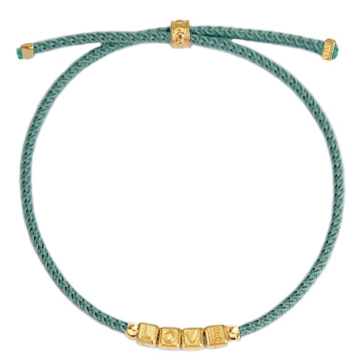 The love bracelet dusty blue gold