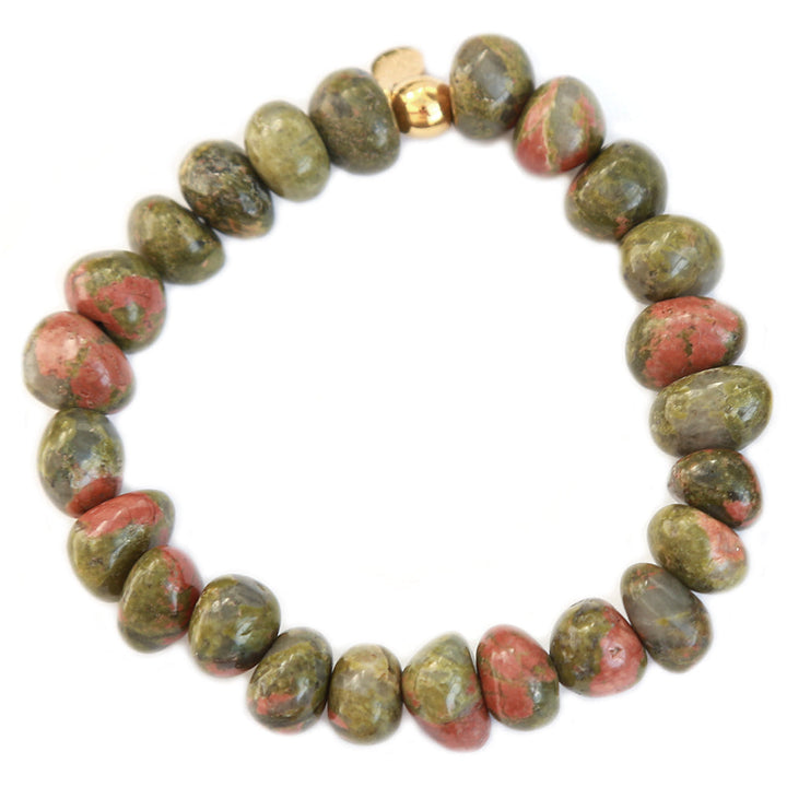 Armband unakite groen