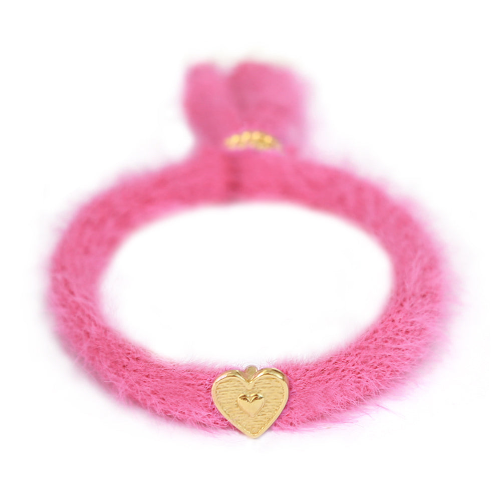 Armband flauschig rosa