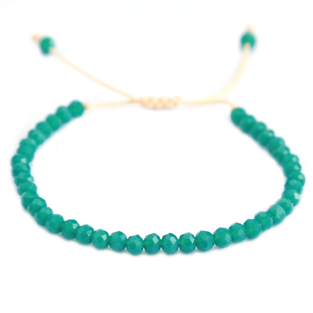 Bracelet faceted emerald 