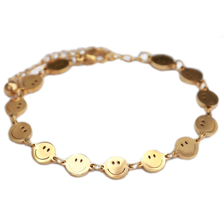 Gold bracelet smiley