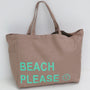 Sac de plage en toile beach please turquoise peach