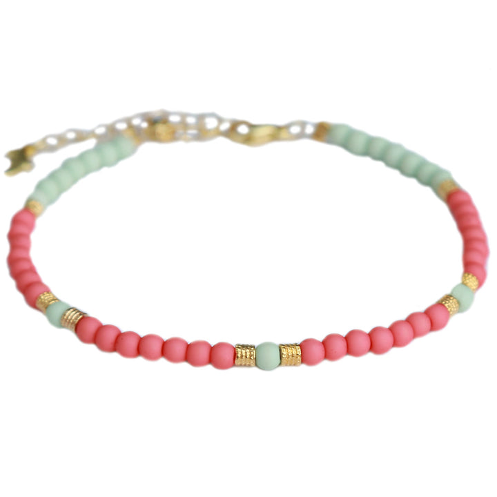 Anklet jondal watermelon pistachio