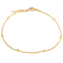 Gold anklet fine chain