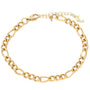 Gold anklet open hearted