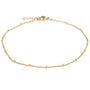 Gold anklet open hearted