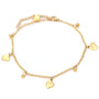 Gold anklet fine chain