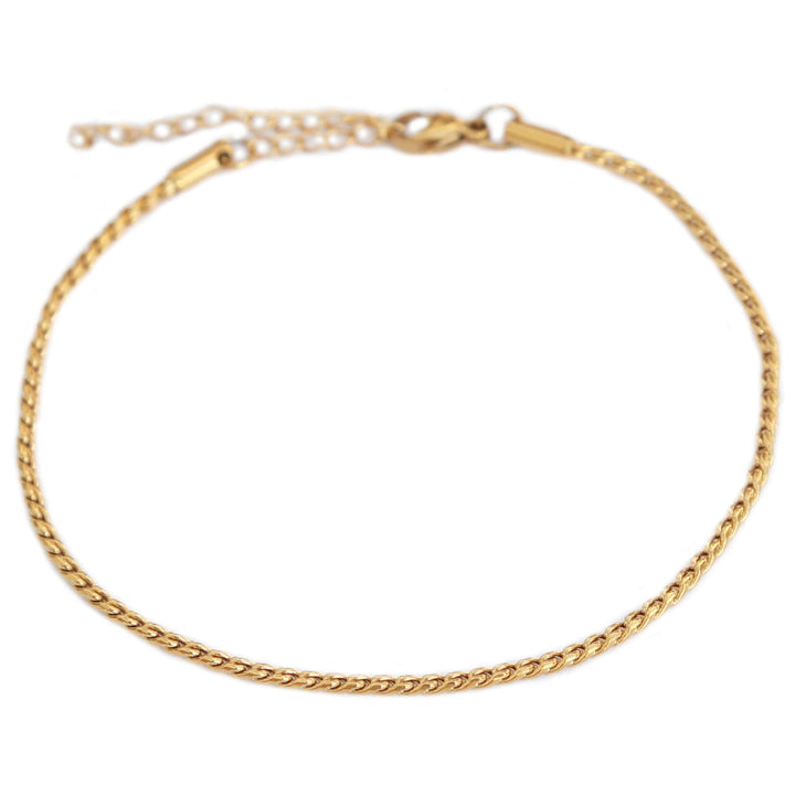 Gold anklet fine chain