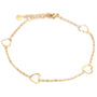 Gold anklet fine chain