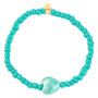 Bracelet stone coeur vert d'eau