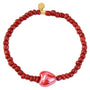 Bracelet stone heart rose