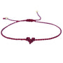 Love Ibiza heart bracelet dark pink