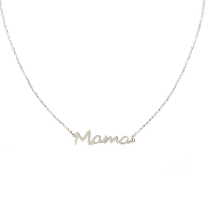 Silver necklace mom