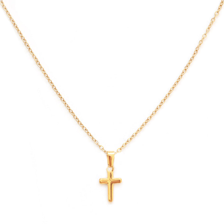 Gold chain with a cross