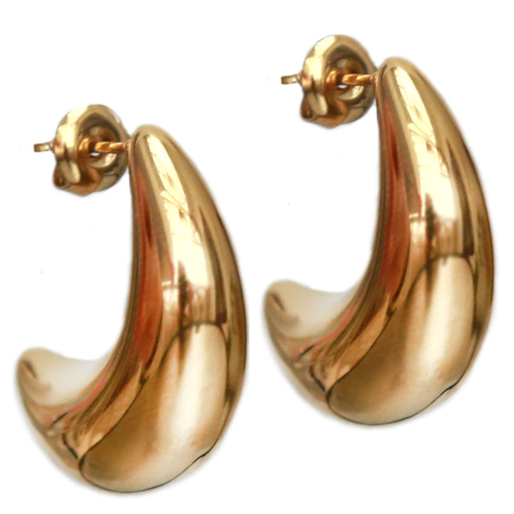 Gold earrings drops