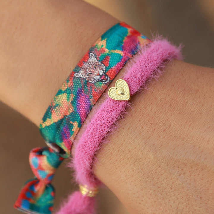 Armband flauschig rosa