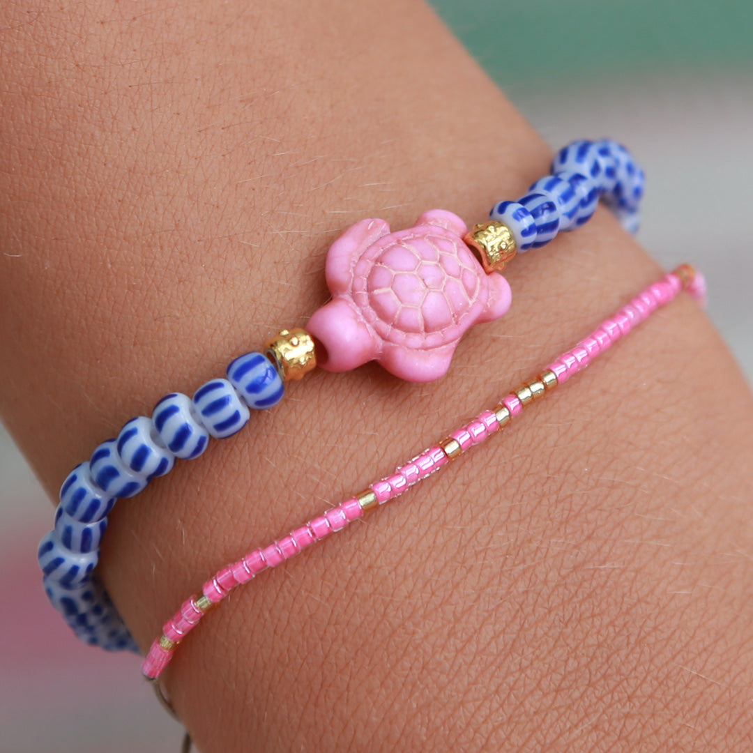 Armband rosa Schildkröte