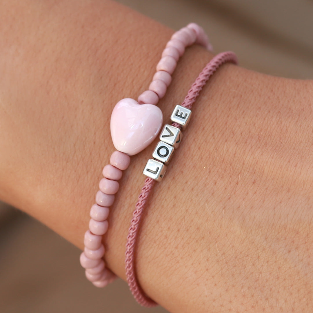 Armband Steinherz rosé