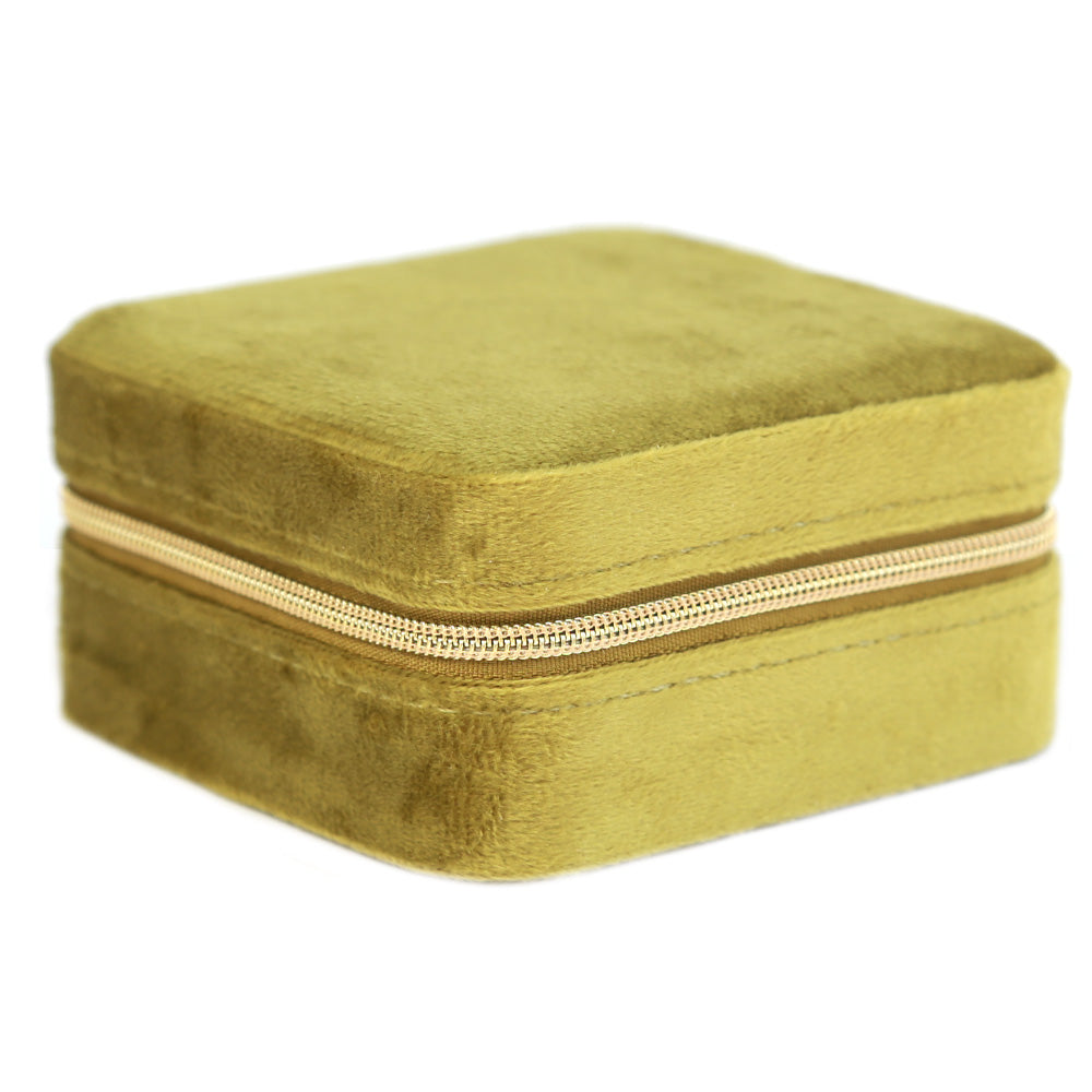 Jewelry box velvet olive