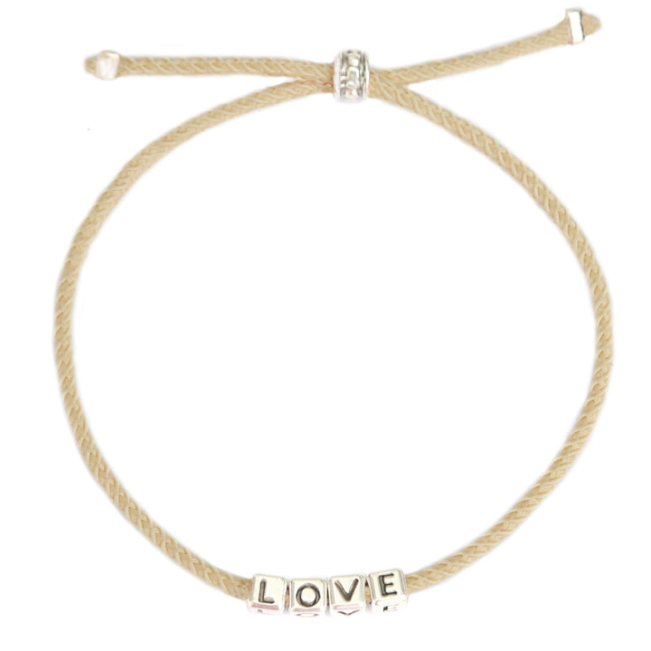 The love bracelet silver beige