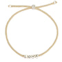 Le bracelet love argent blanc