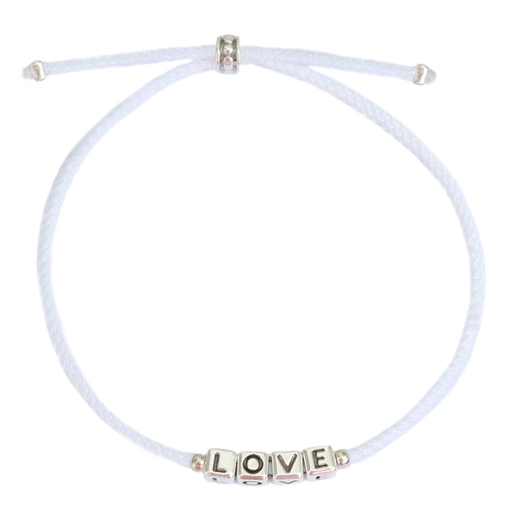 Le bracelet love argent blanc